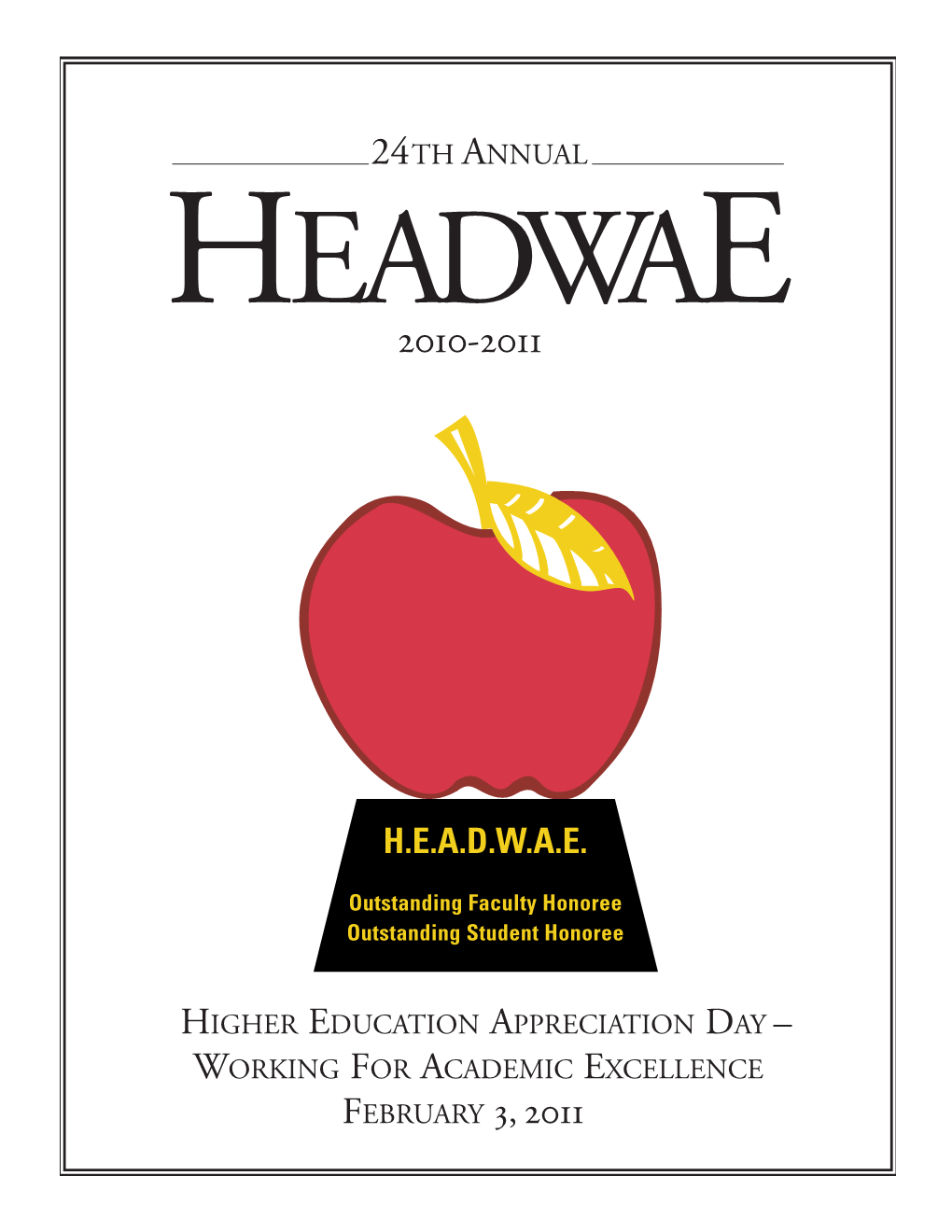 24Th Annual Headwae 2010-2011