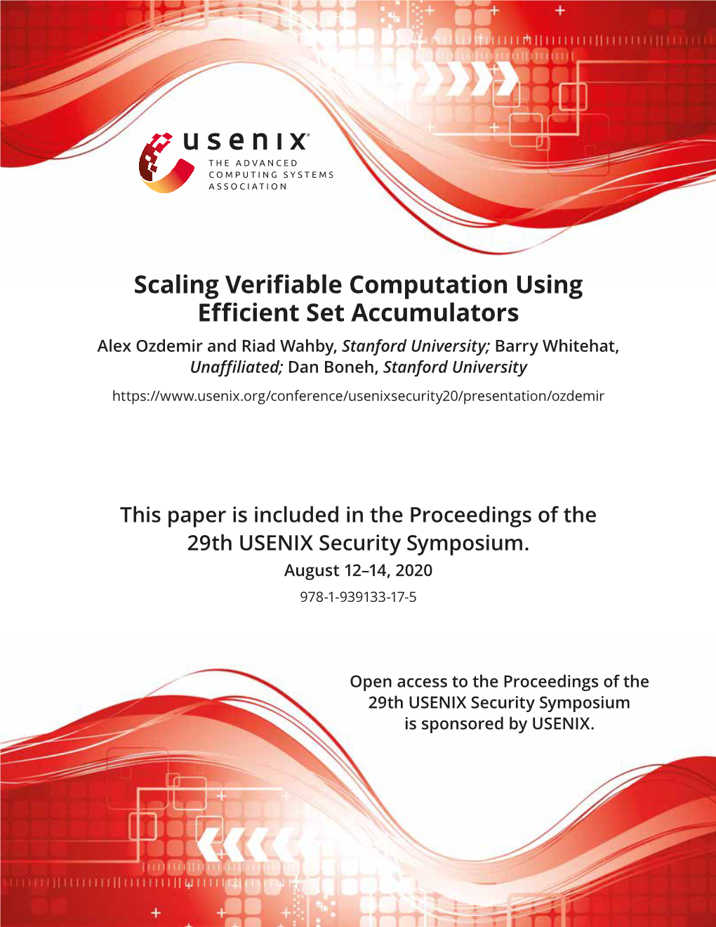 Scaling Verifiable Computation Using Efficient Set Accumulators