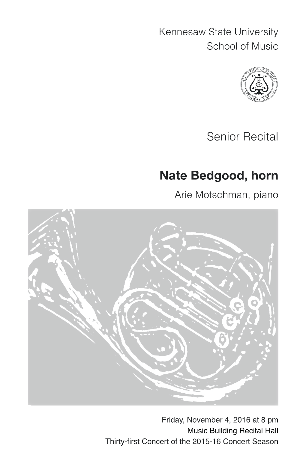 Senior Recital: Nate Bedgood, Horn