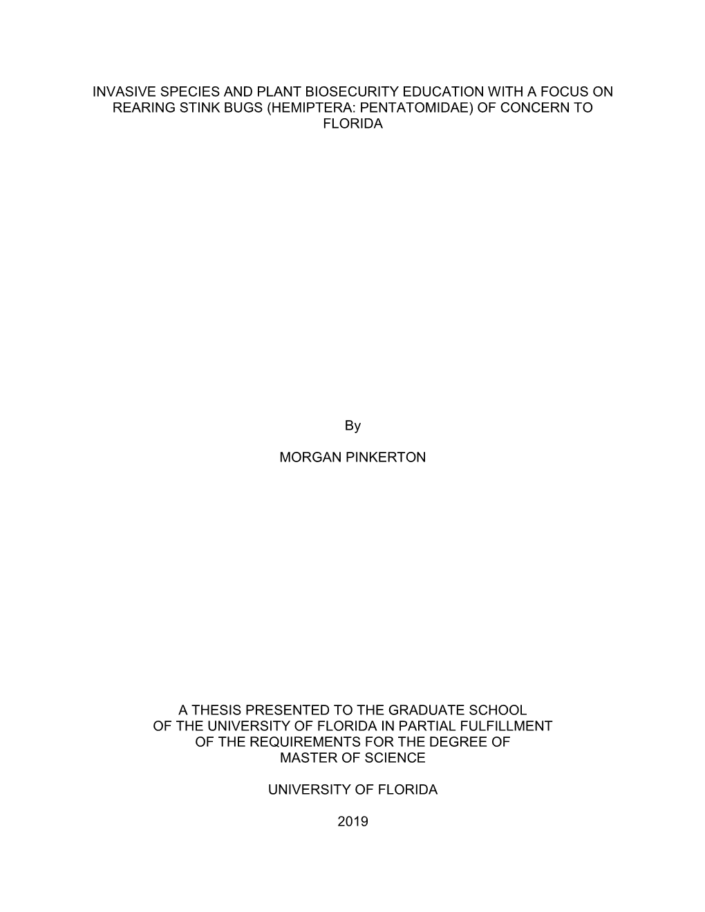 University of Florida Thesis Or Dissertation Formatting