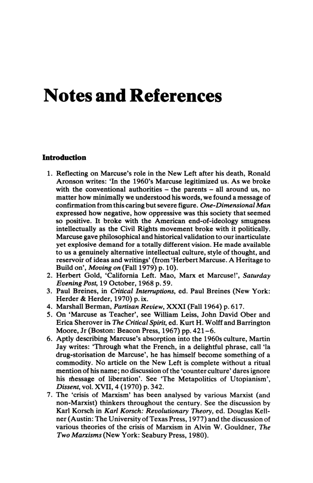 Notes and References