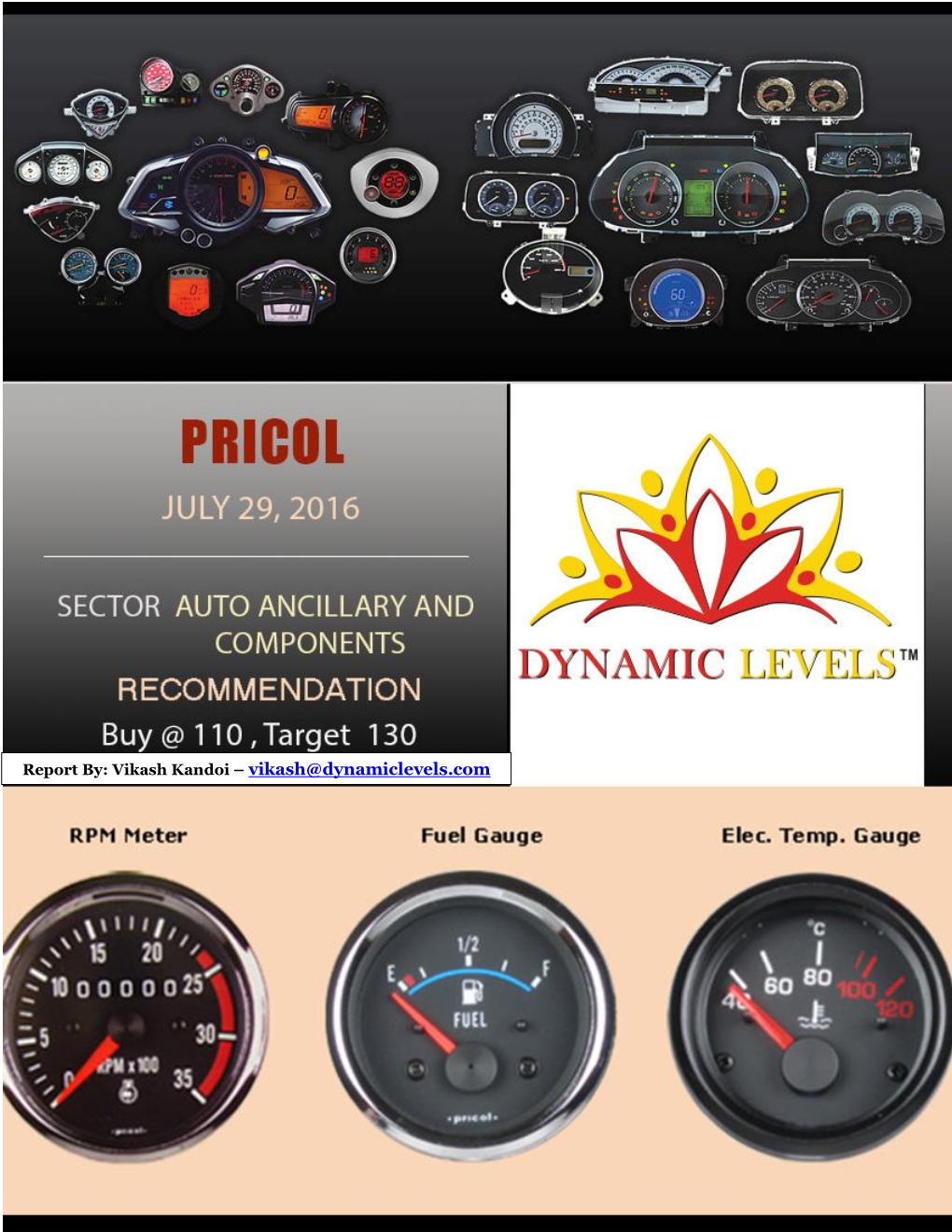 Dynamic Levels Pricol