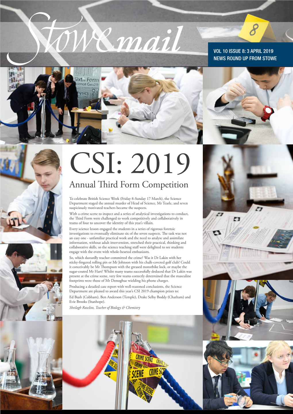 CSI: 2019 Annual Third Form Competition