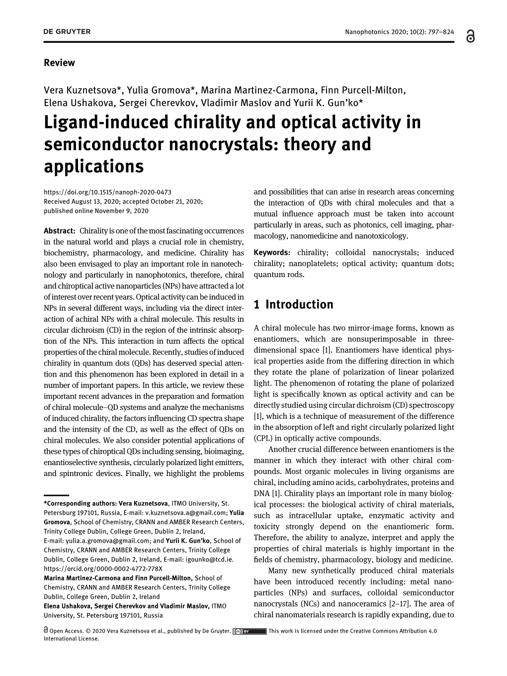 Ligand-Induced Chirality and Optical Activity in Semiconductor Nanocrystals