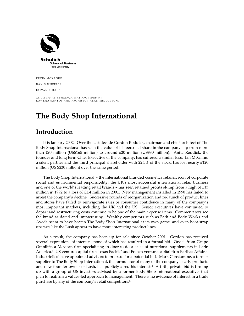 The Body Shop International