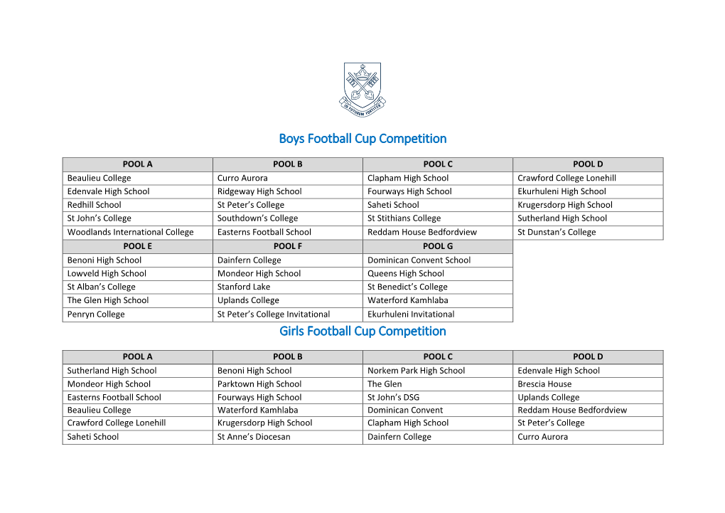 Soccer Tournament Rules & Regulations 2019