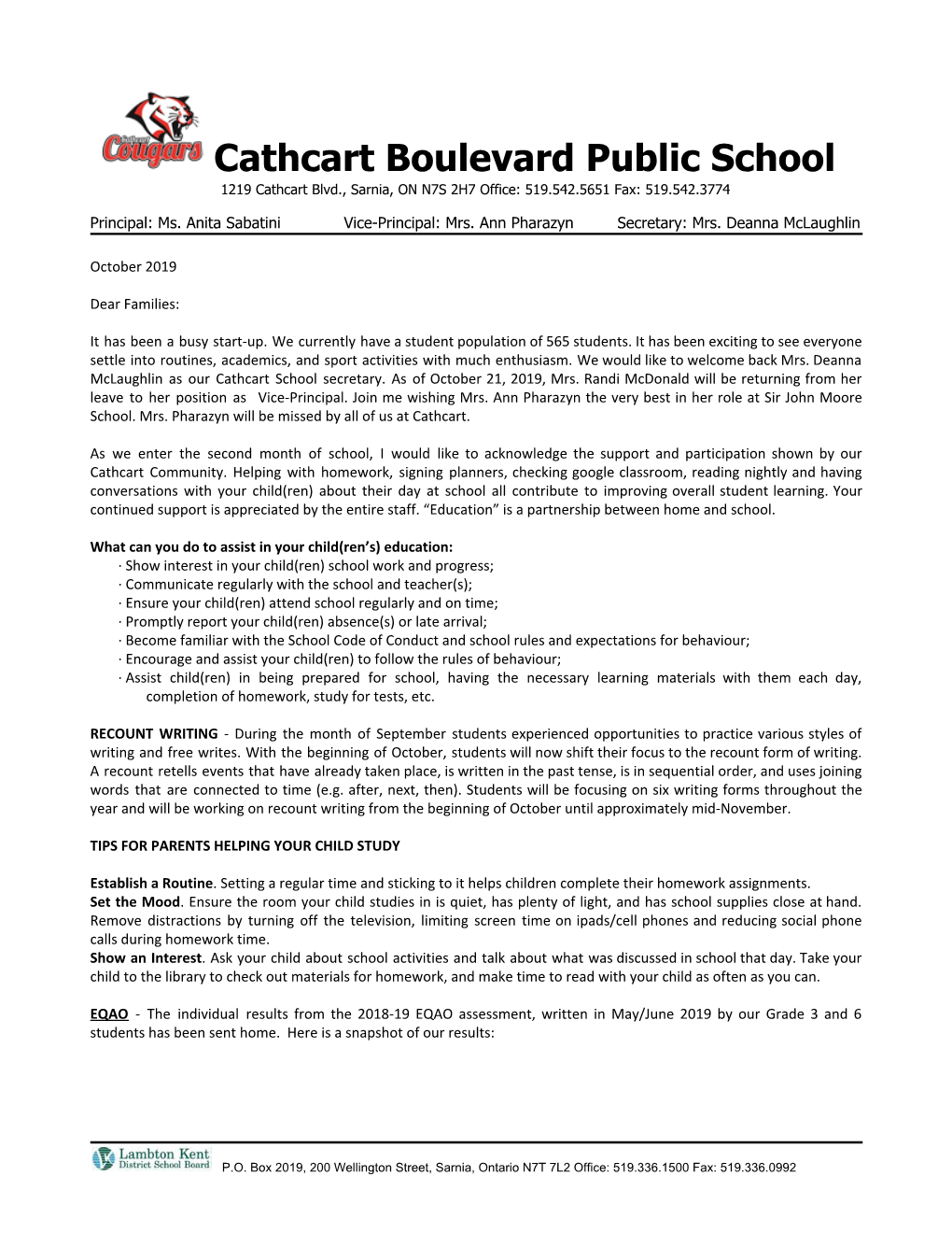 ​Cathcart Boulevard Public School