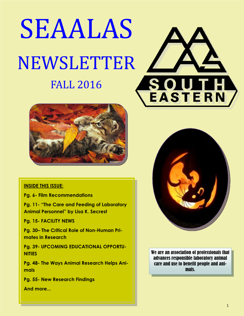 Newsletter Fall 2016