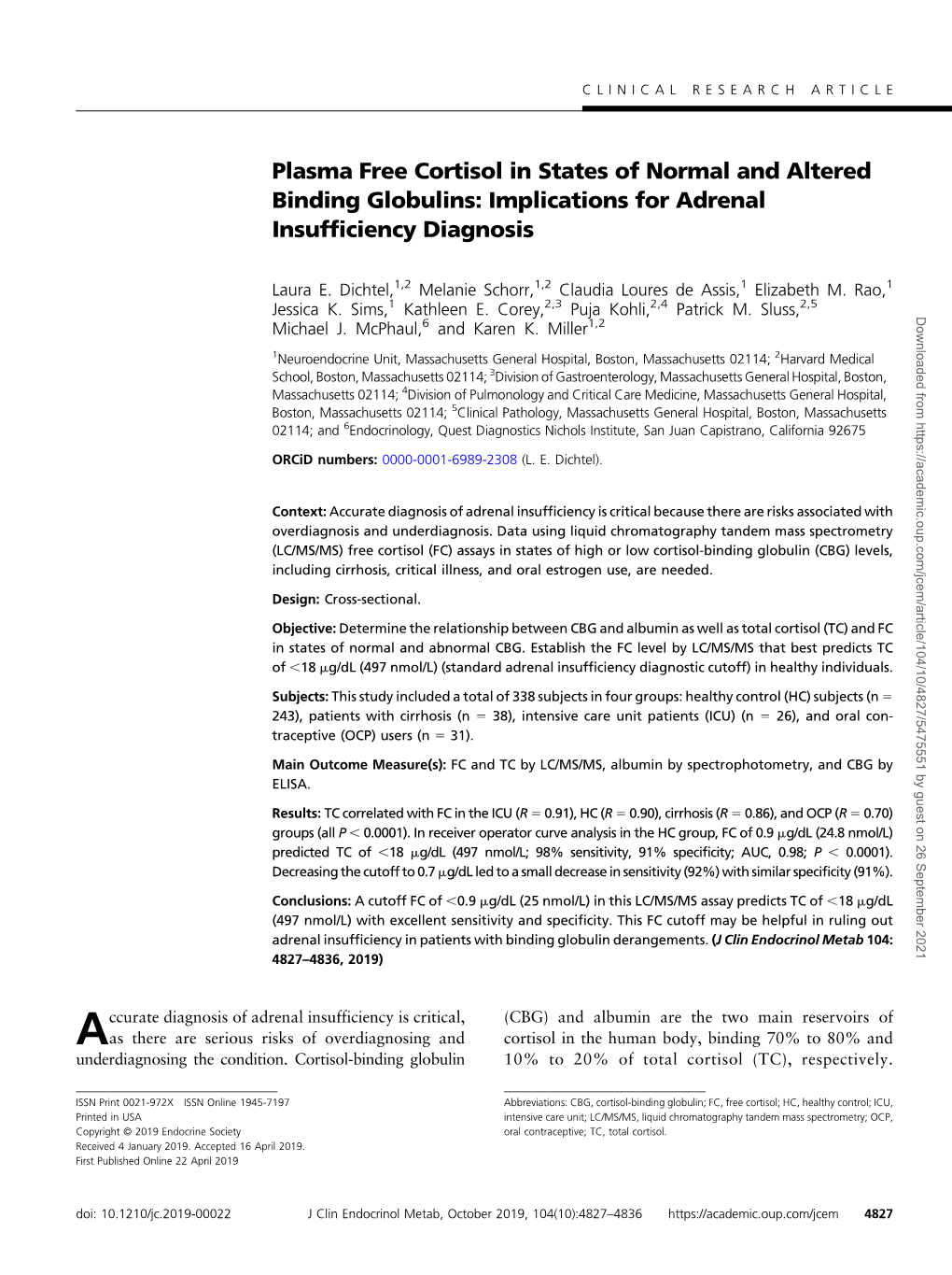 Implications for Adrenal Insufficiency Diagnosis