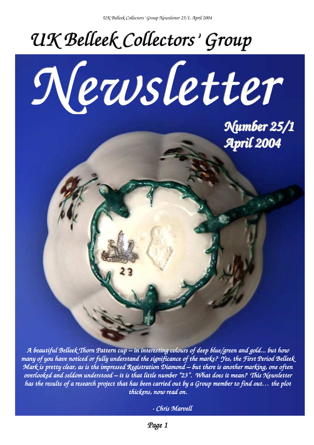 Newsletter 25-1C For