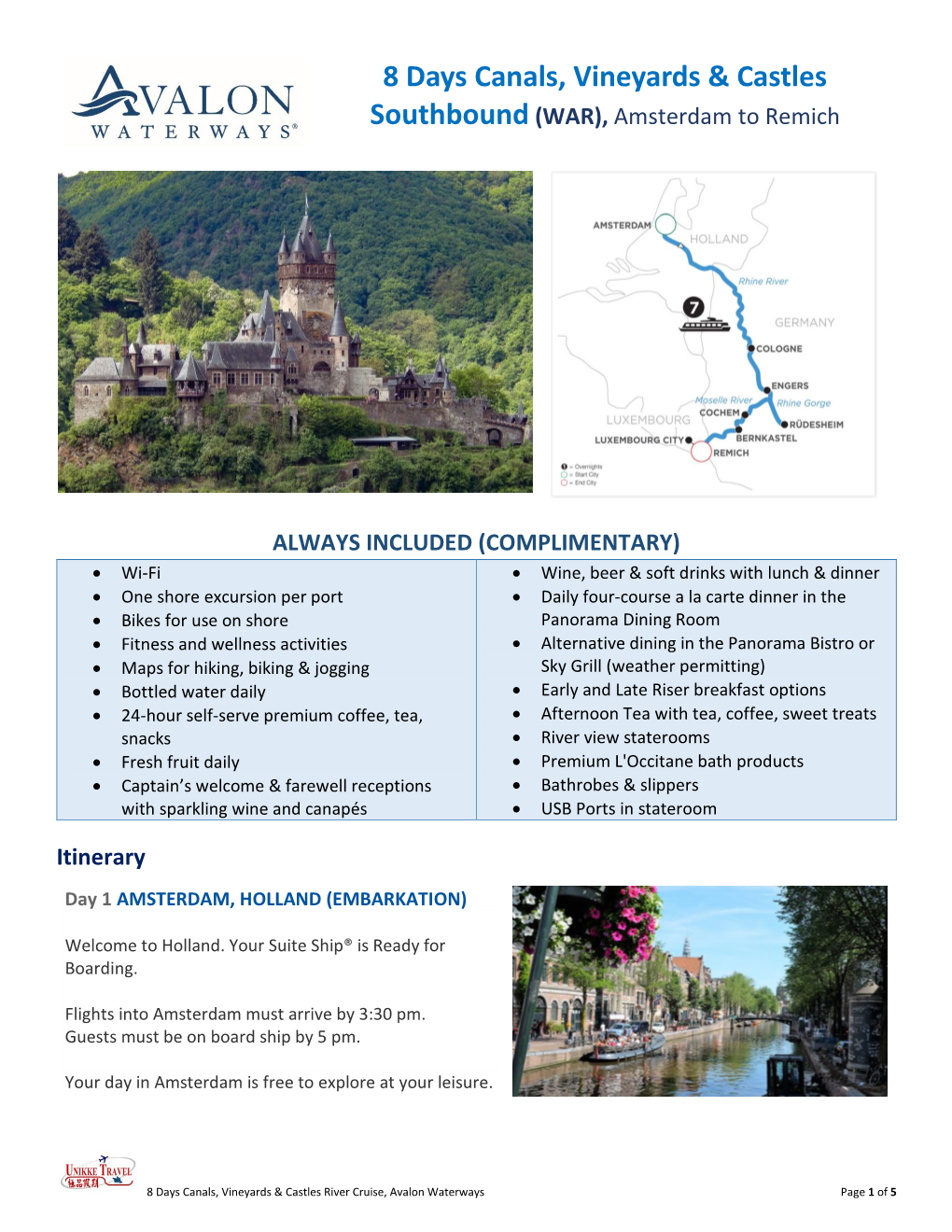 8 Days Canals, Vineyards & Castles