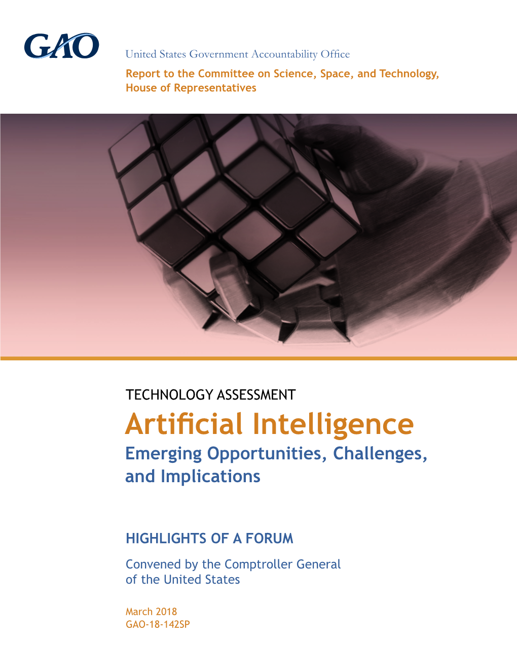 Gao-18-142Sp, Artificial Intelligence