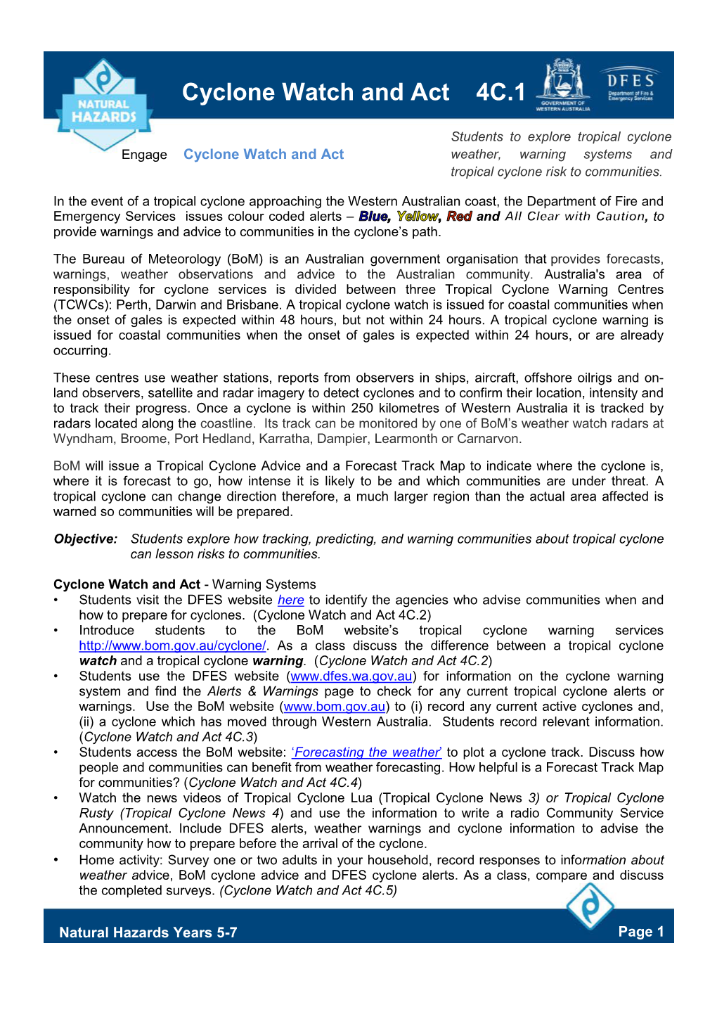 Cyclone Watch and Act 4C.1