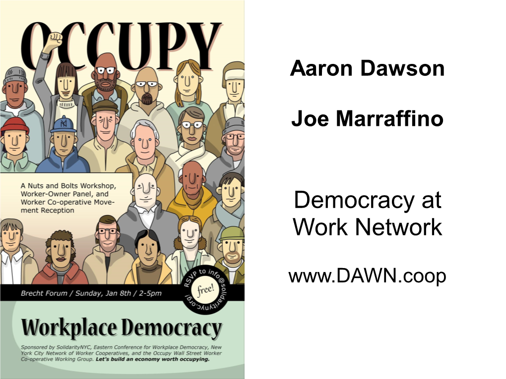 Democracy at Work Network Who We Are