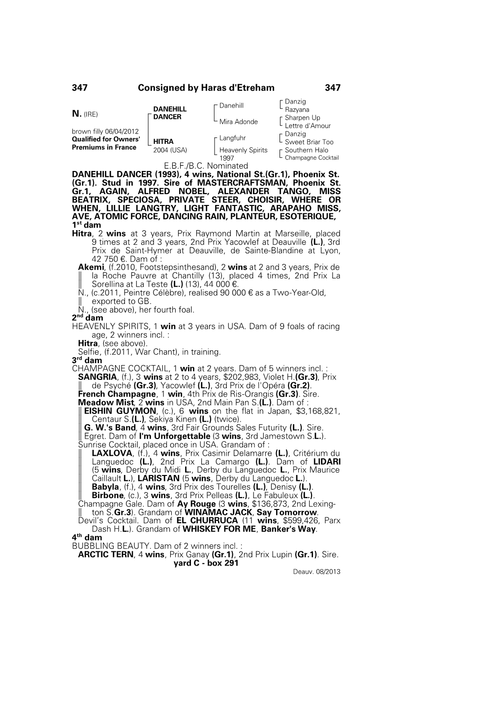 347 Consigned by Haras D'etreham 347