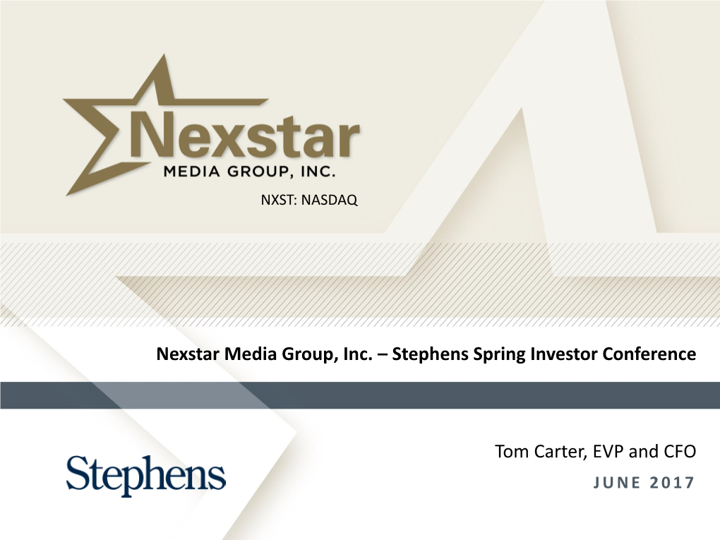 Stephens Spring Investor Conference Tom