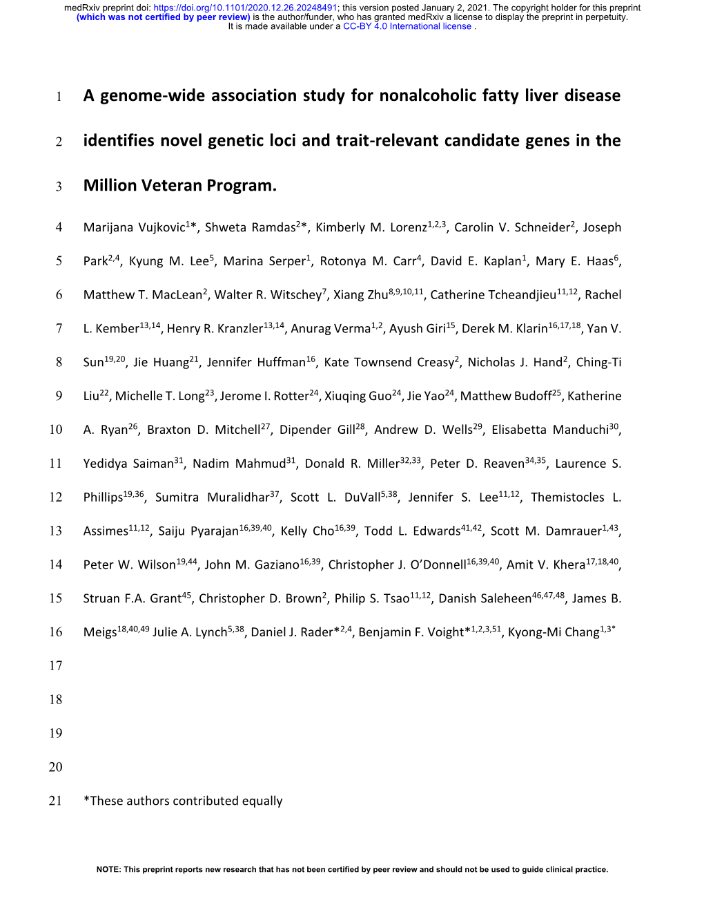 A Genome-Wide Association Study for Nonalcoholic Fatty Liver Disease Identifies Novel Genetic Loci and Trait-Relevant Candidate