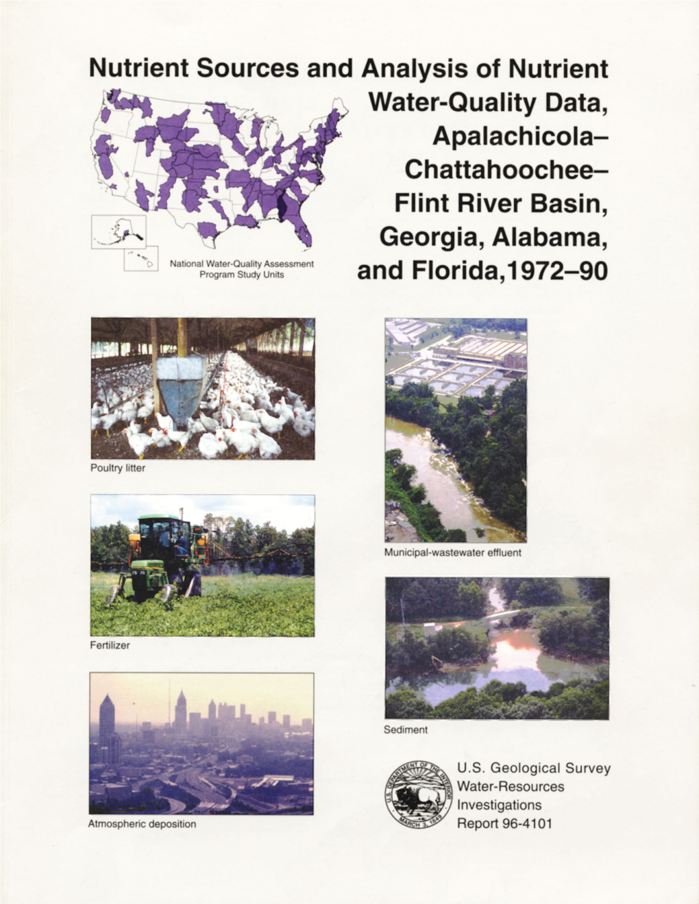 Nutrient Sources and Analysis of Nutrient Water-Quality Data, Apalachicola – Chattahoochee – Flint River Basin, Georgia, Alabama, and Florida, 1972 – 90