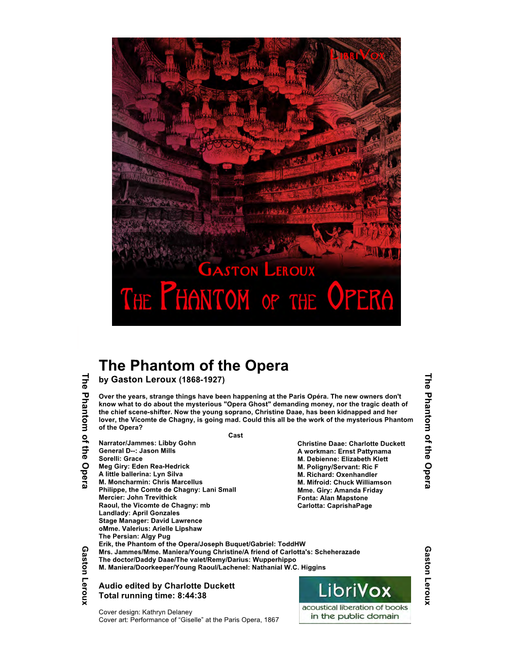 The Phantom of the Opera the Phantom of the Opera the Phantom of Th by Gaston Leroux (1868-1927)