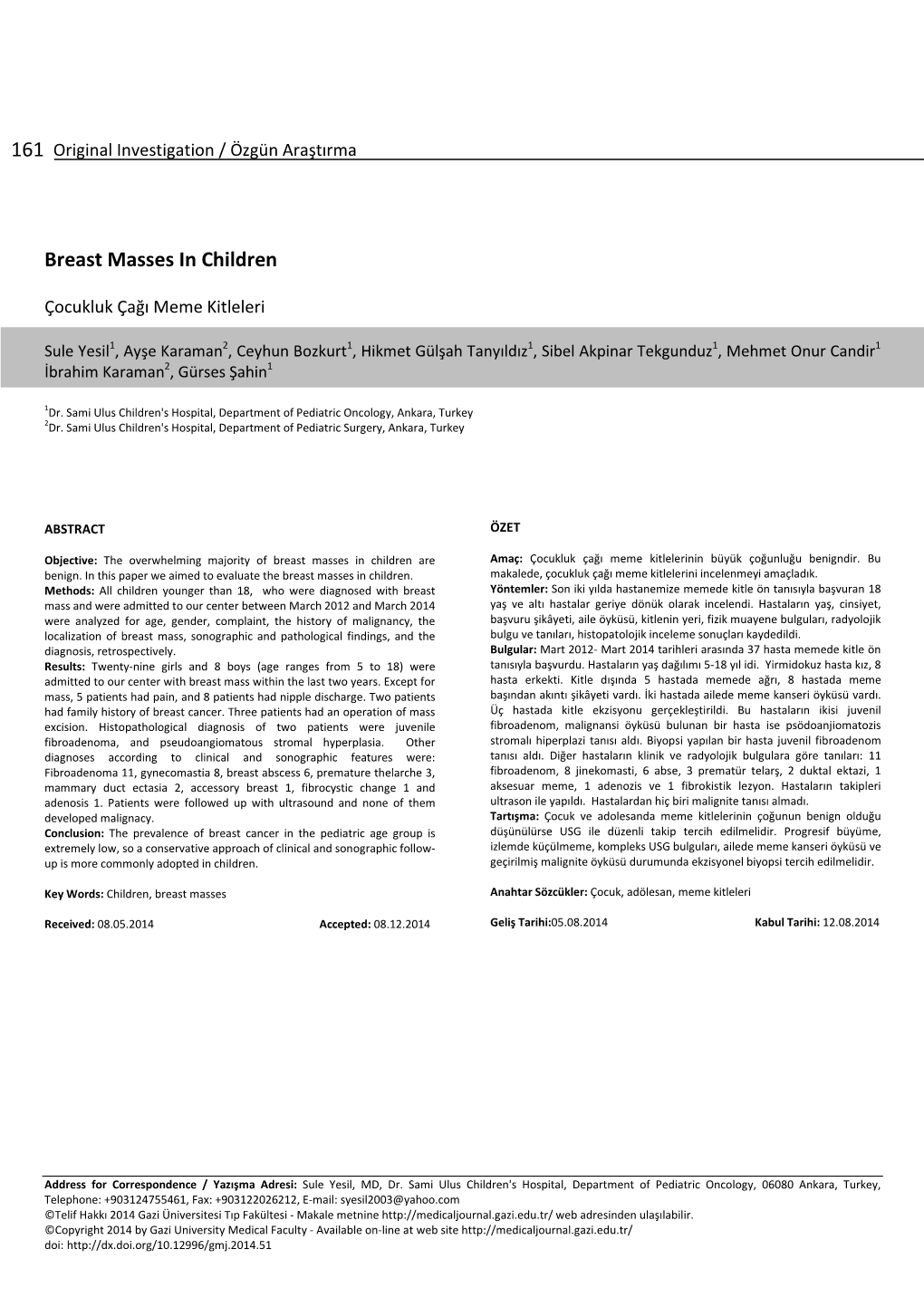 Breast Masses in Children