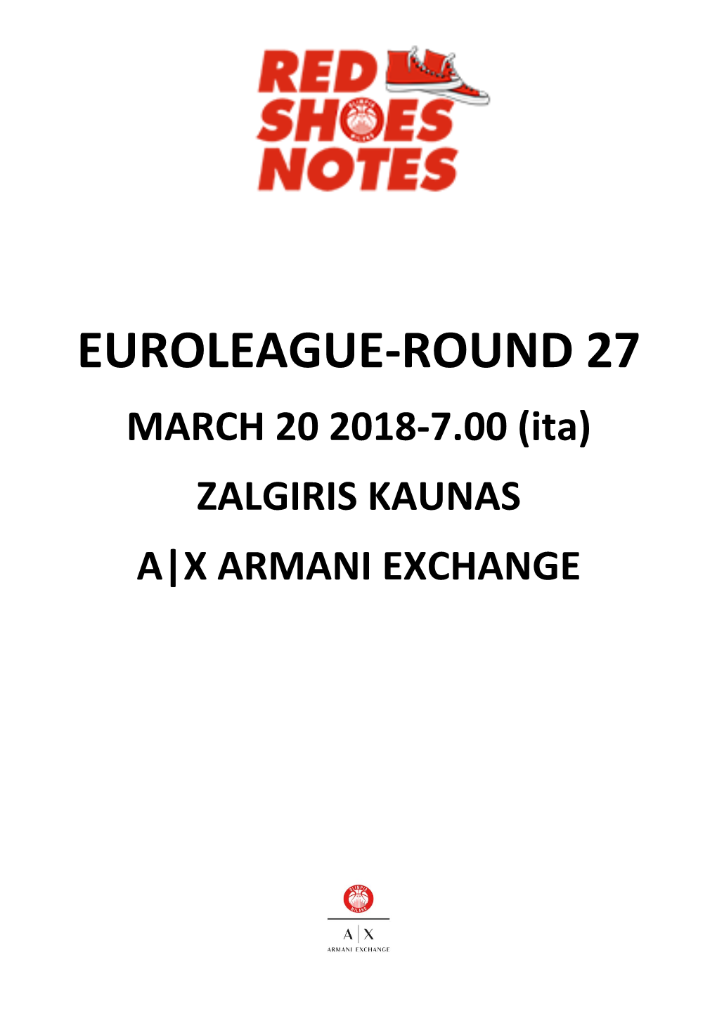 Zalgiris-Milano Game Notes