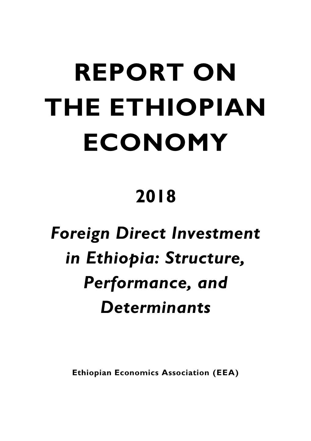 Report on the Ethiopian Economy