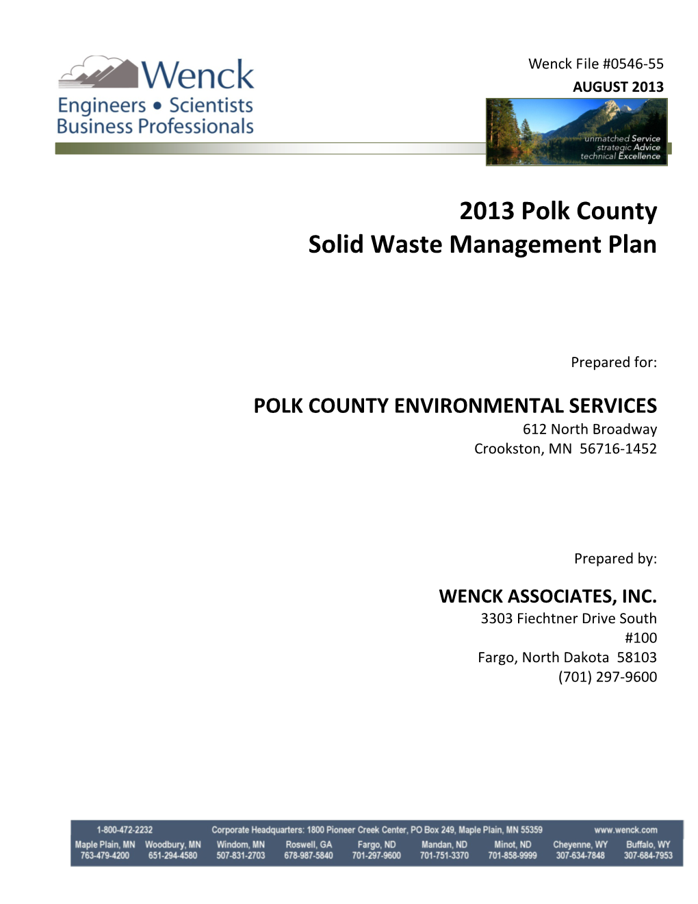 2013 Polk County Solid Waste Management Plan