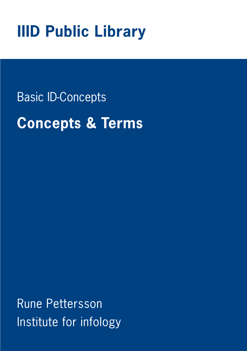 Basic ID-Concepts Concepts & Terms