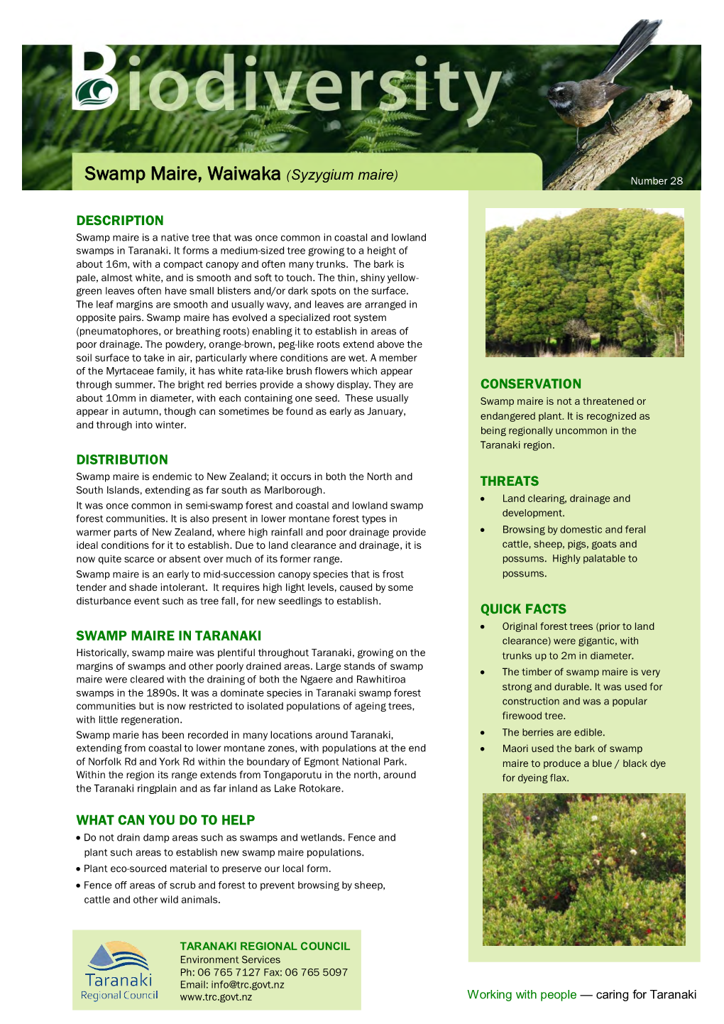 Biodiversity Information Sheet