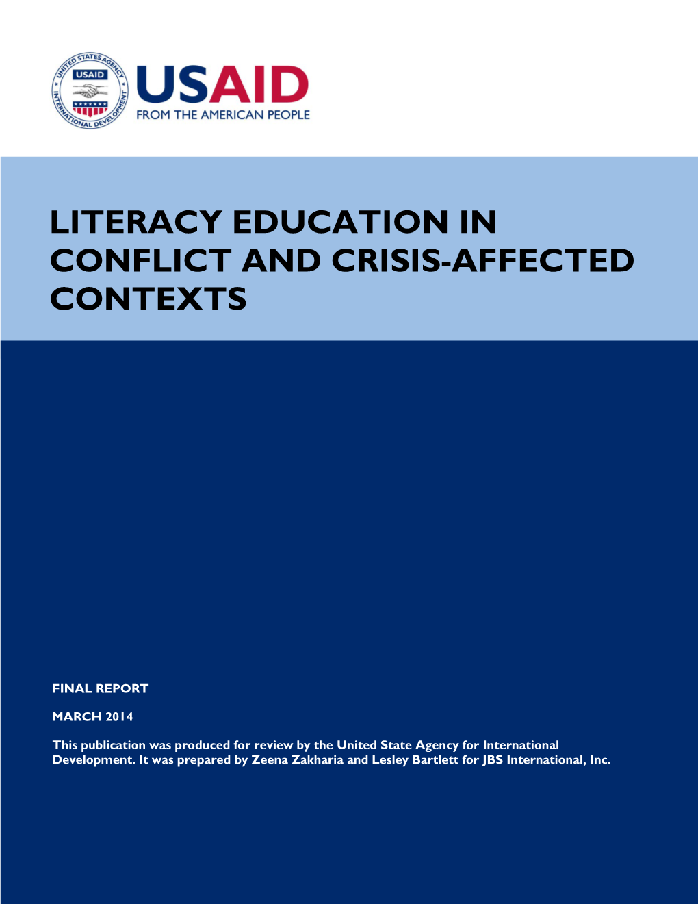 Literacy Education in Conflict and Crisis-Affected