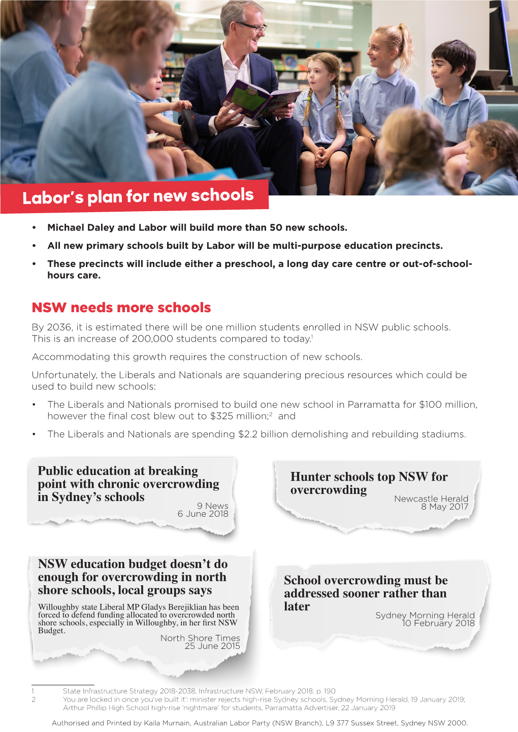 Labor's Plan for New Schools