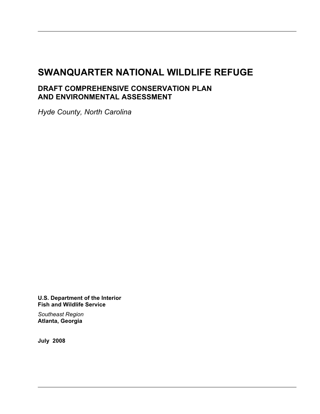 Swanquarter National Wildlife Refuge
