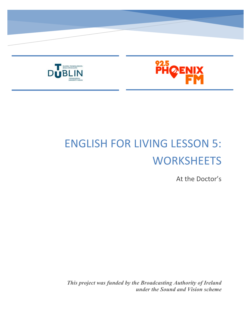 English for Living Lesson 5: Worksheets