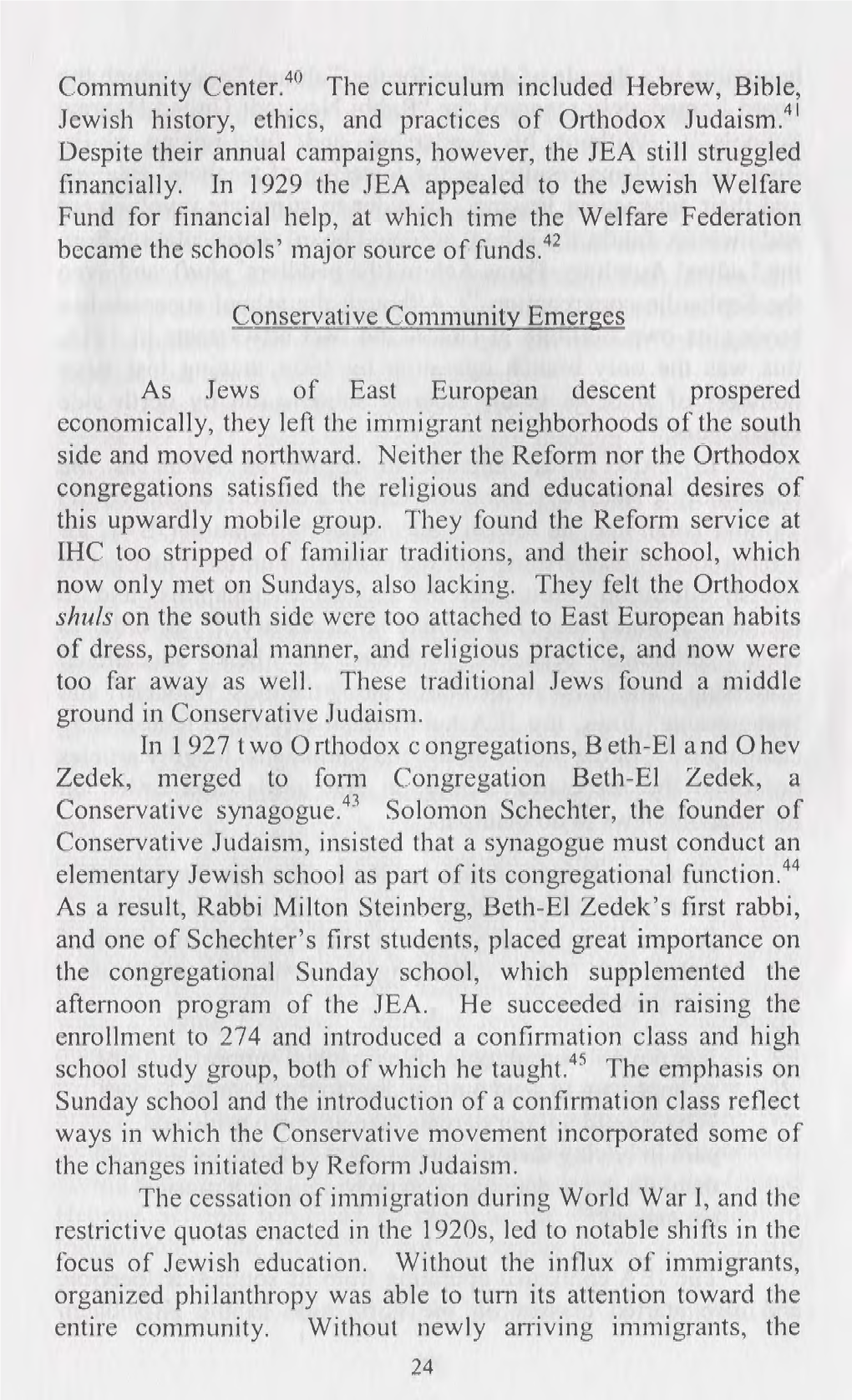 Community Center40 the Curriculum Included Hebrew, Bible, Jewish