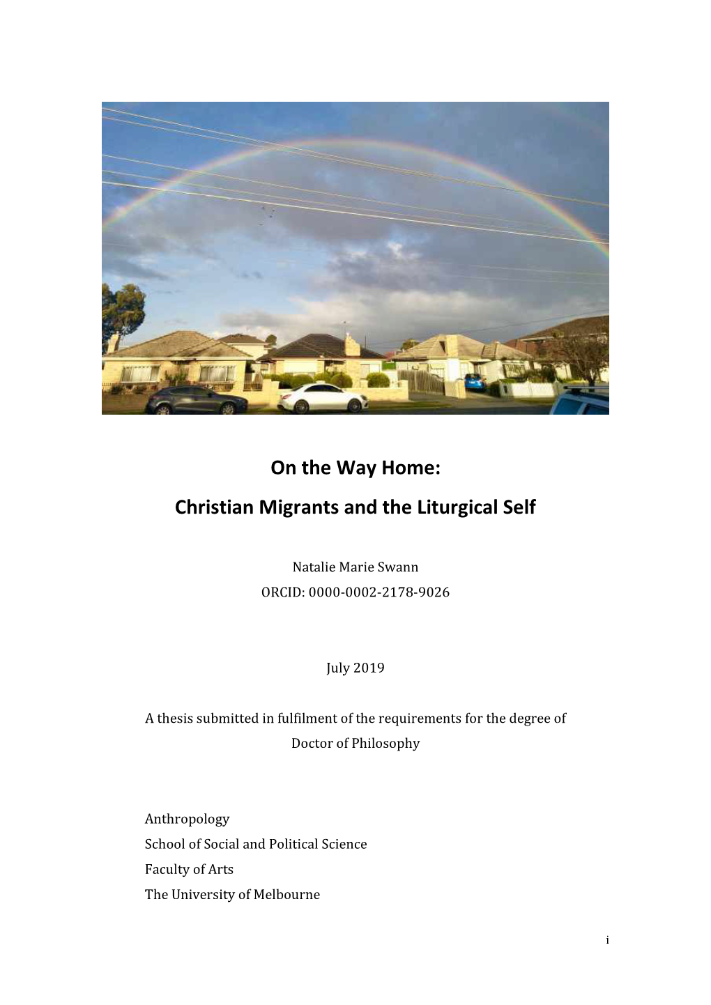 On the Way Home: Christian Migrants and the Liturgical Self