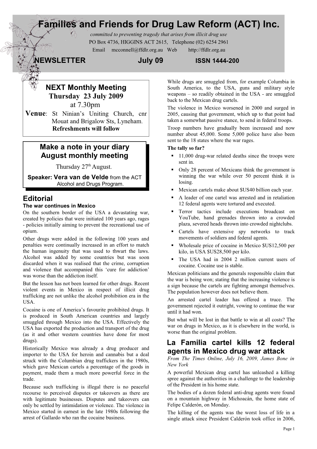 Newsletter June 1999