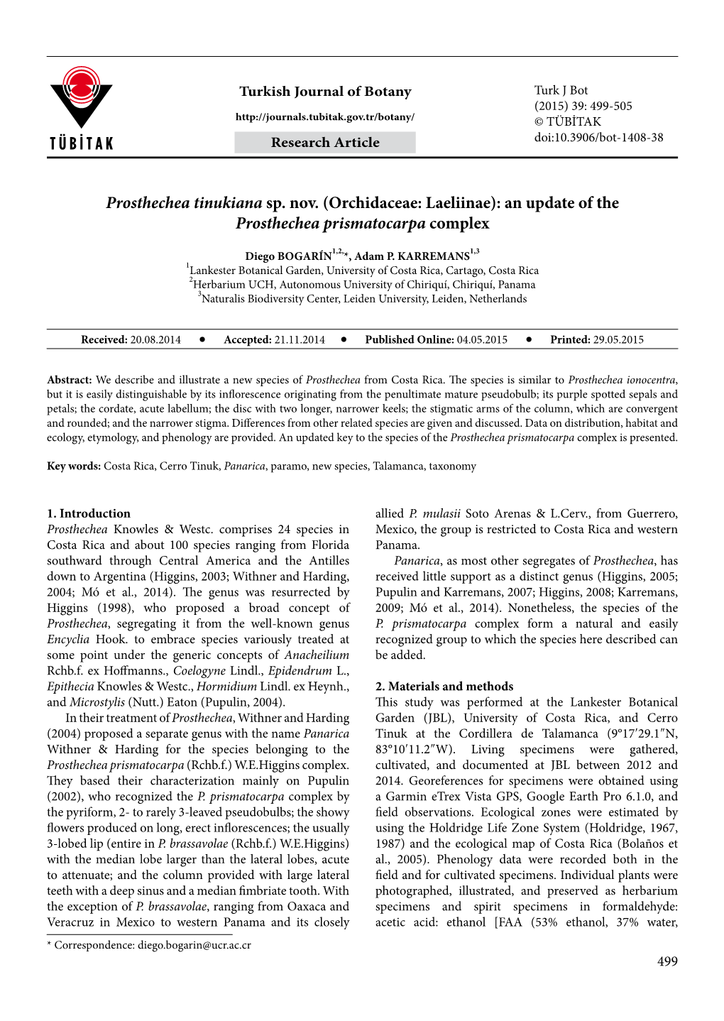 An Update of the Prosthechea Prismatocarpa Complex