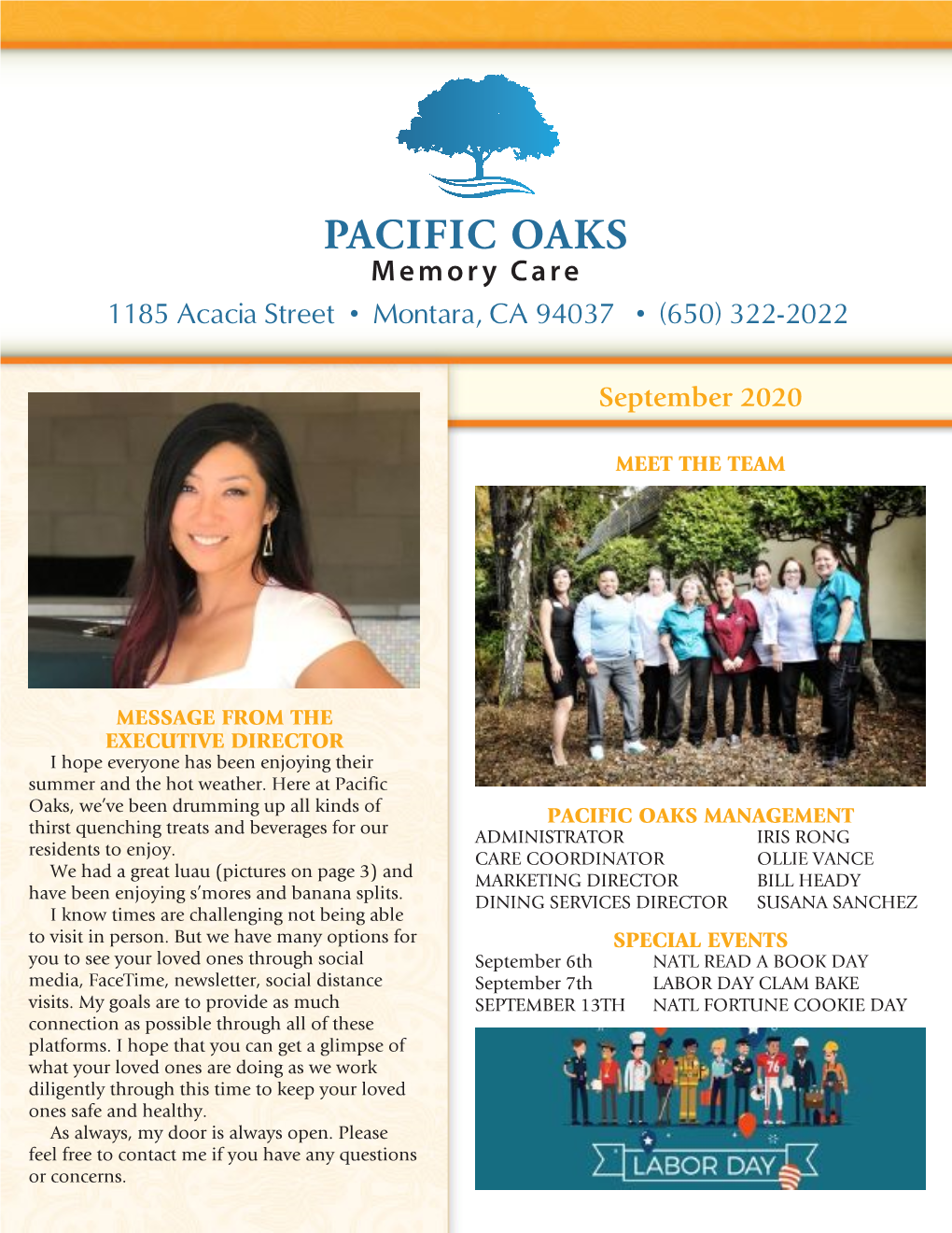 PACIFIC OAKS Memory Care 1185 Acacia Street • Montara, CA 94037 • (650) 322-2022