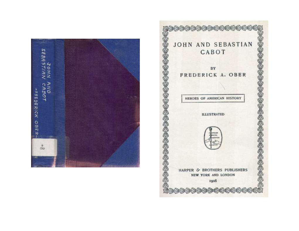 Sources of Information for John and Sebastian Cabot
