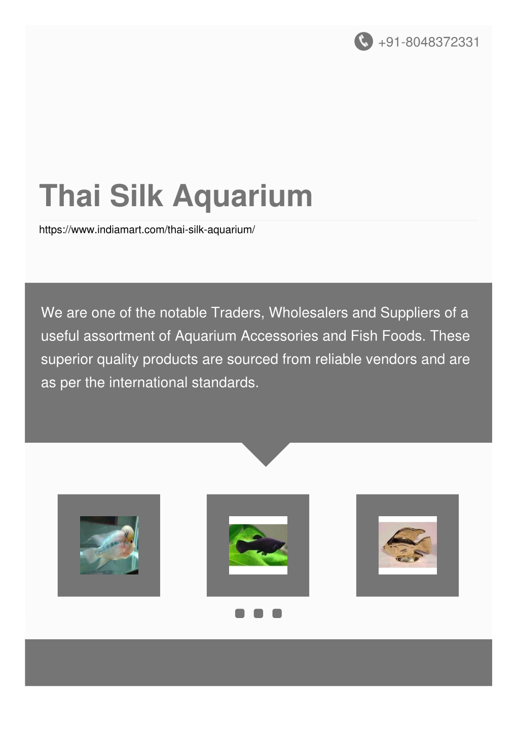 Thai Silk Aquarium
