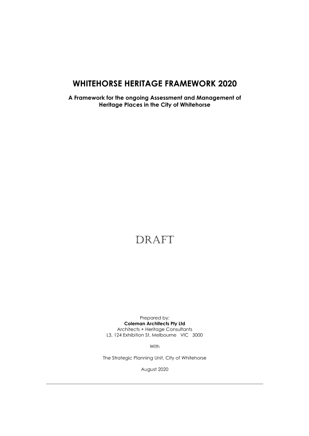 Item 9.1.2 Heritage Framework Plan 2020