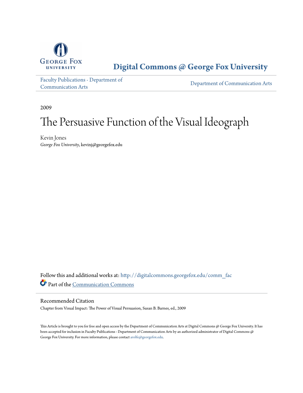 The Persuasive Function of the Visual Ideograph