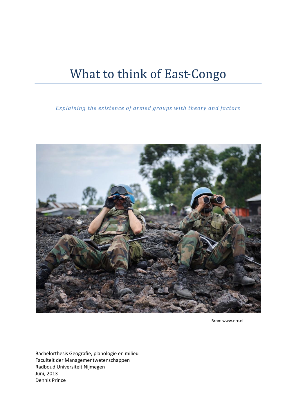 What to Think of East-Congo