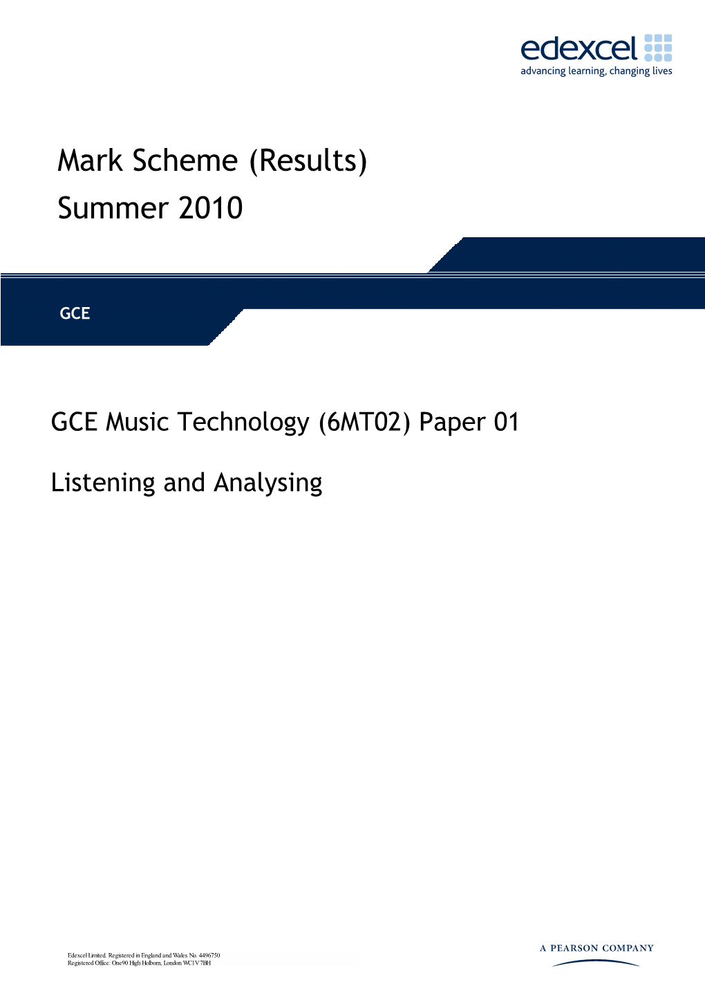 Mark Scheme (Results)