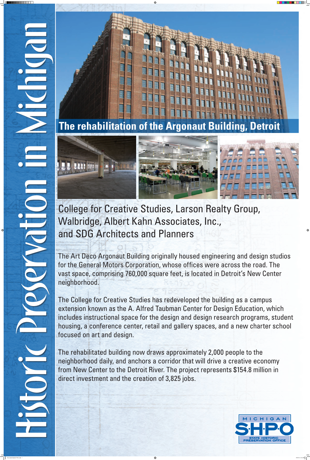 The Rehabilitation of the Argonaut Building, Detroit