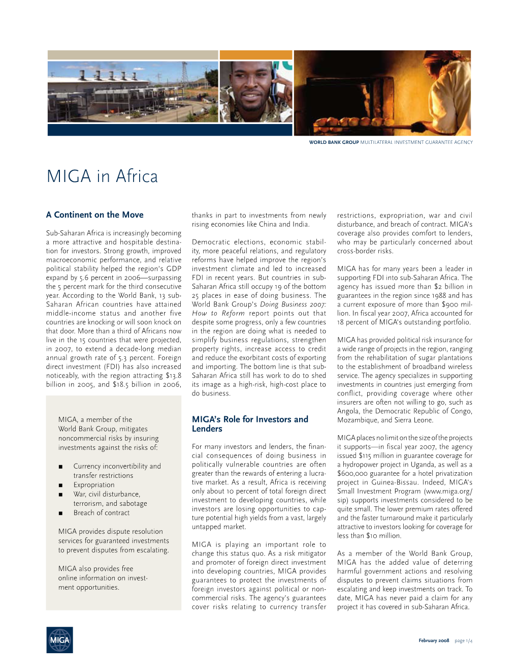 MIGA in Africa