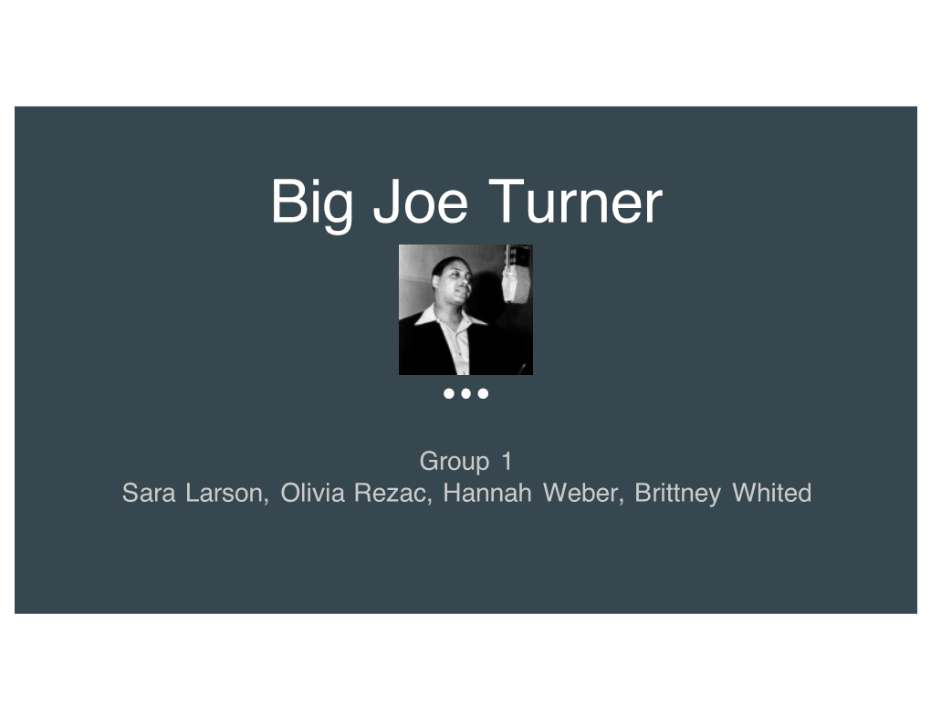 Big Joe Turner