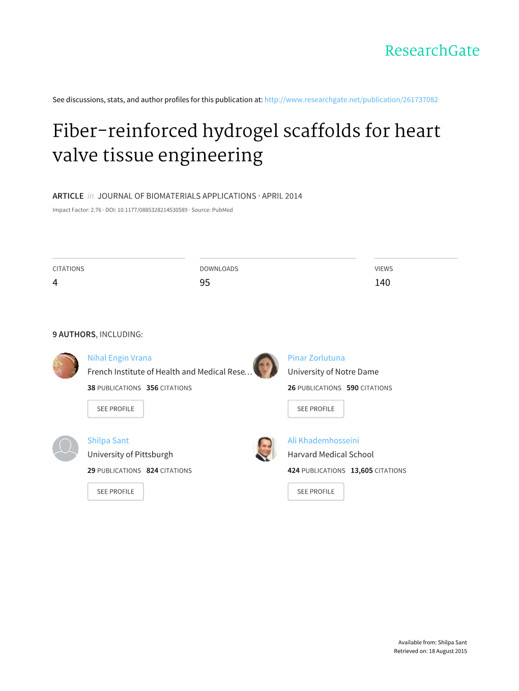 Fiber-Reinforced Hydrogel Scaffolds for Heart Valve Tissue Engineering