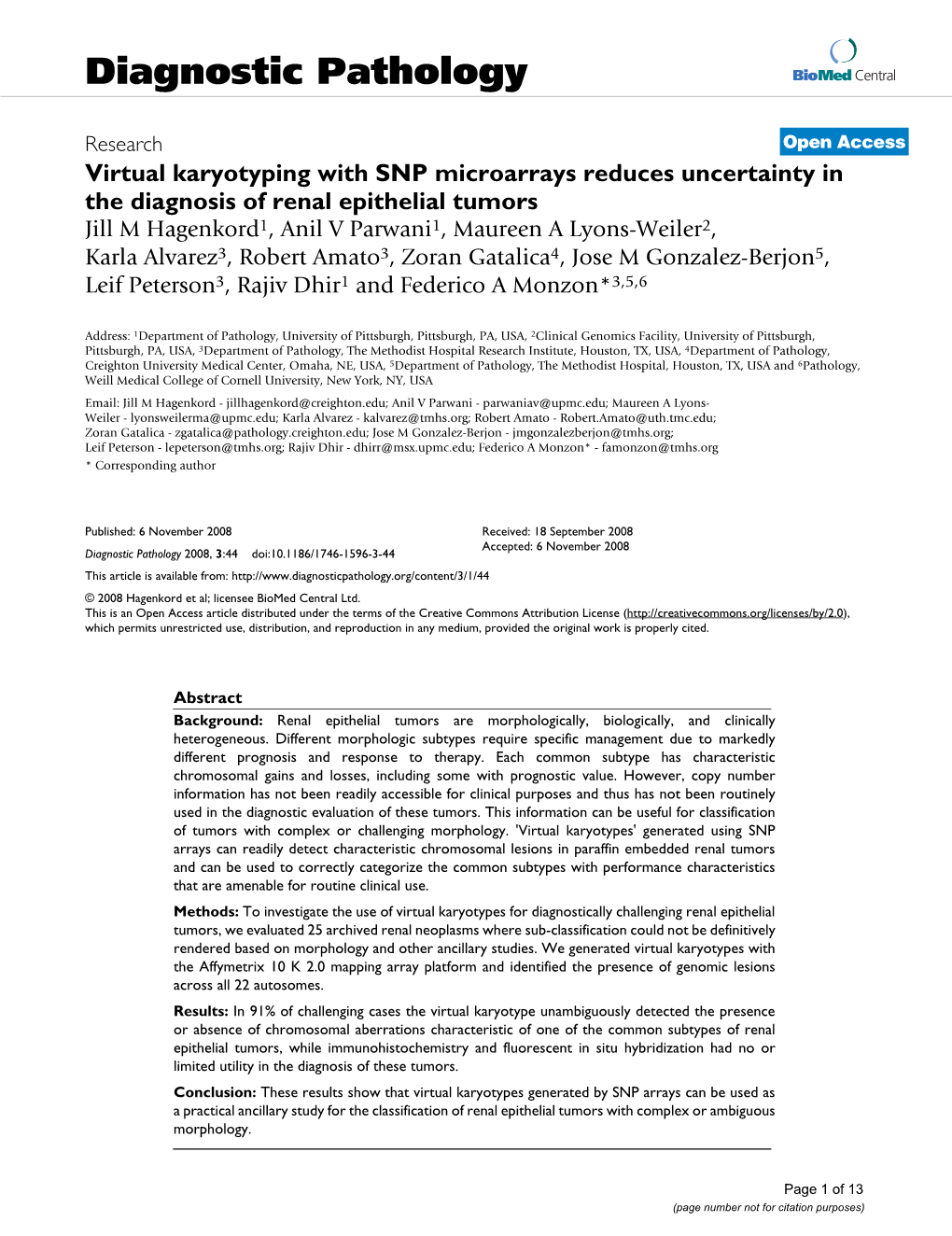 Virtual Karyotyping with SNP Microarrays Reduces Uncertainty In