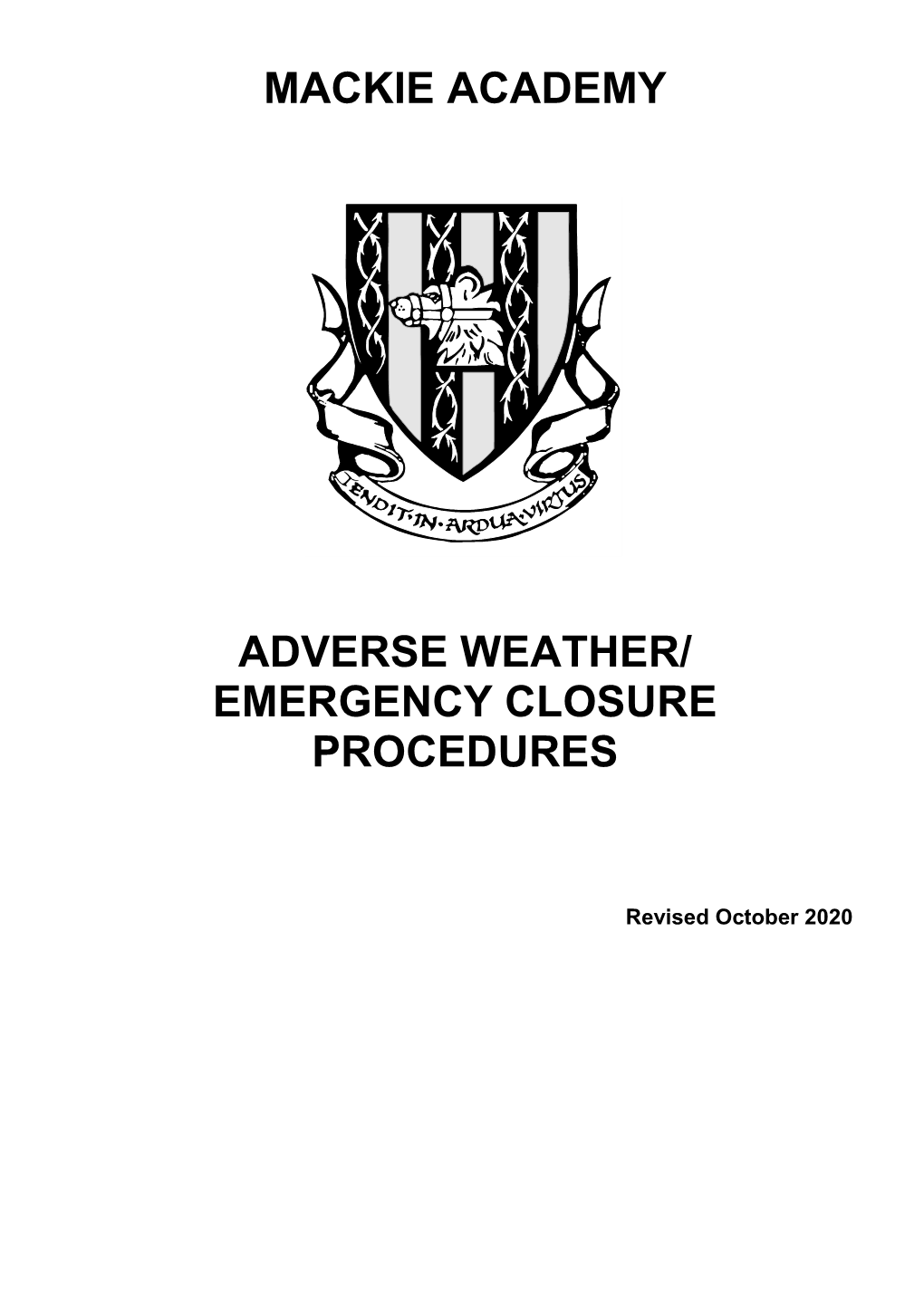 Adverse Weather Procedures 2020-21 PARENTS
